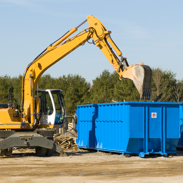 are there any restrictions on where a residential dumpster can be placed in Hinkley California